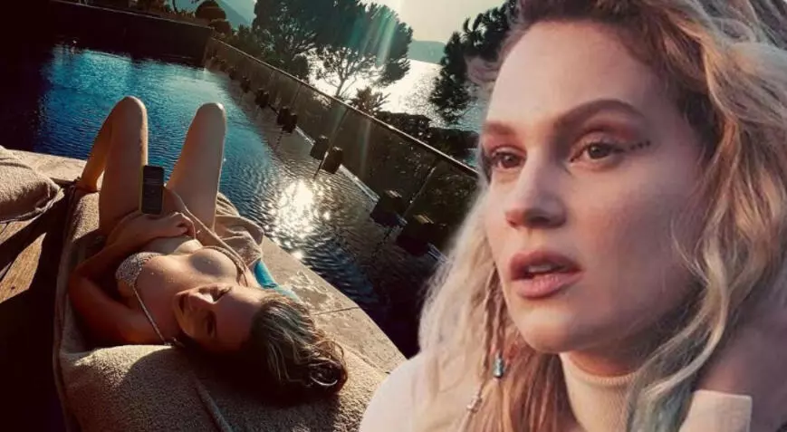 Farah Zeynep Abdullah'tan havuz başında bikinili poz