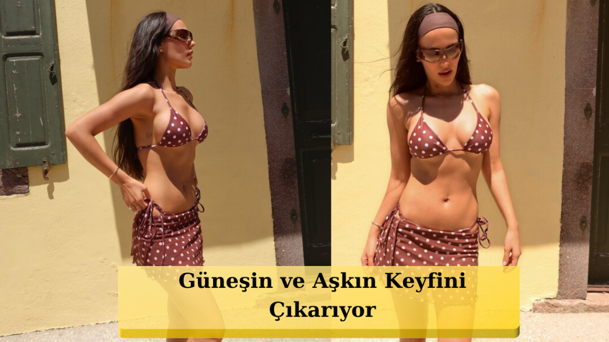 Özgü Kaya'dan Plajda Şıklık Yarışı! Puantiyeli Bikinili Pozları Sosyal Medyayı Salladı