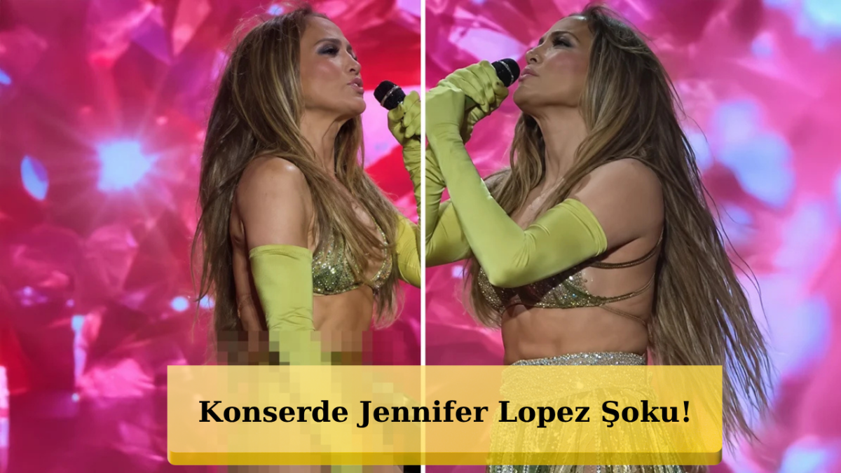 Jennifer Lopez Sahneye Damga Vurdu! Eteği Bir Anda Düştü