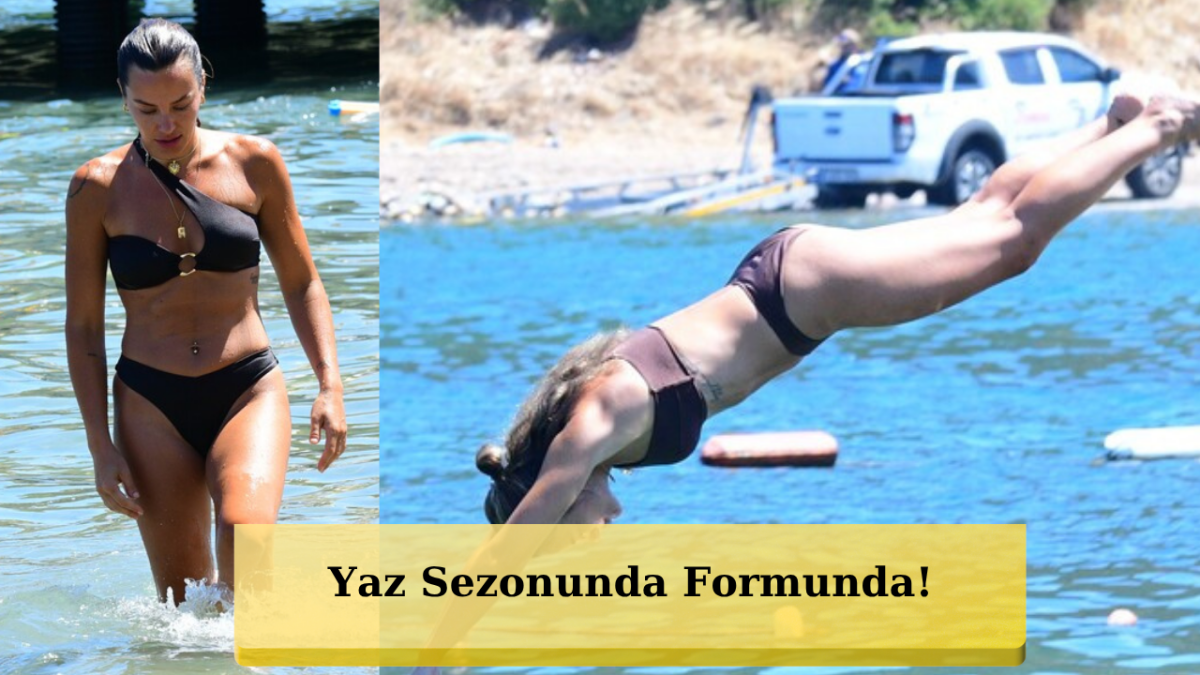Gölköy İskelesinde Spor Saati! Mihre Mutlu Isınma Hareketleri Yapıp Denize Balıklama Atlarken Yakalandı!