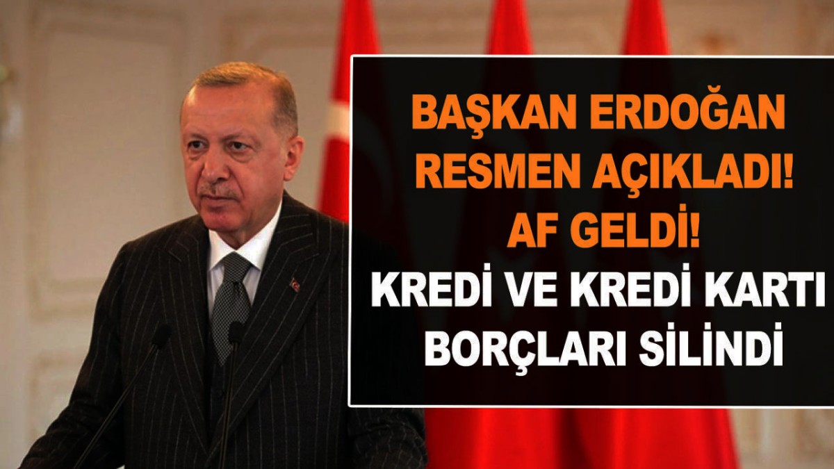Başkan Erdoğan bizzat duyurdu: Kredi sicil affı geldi! Kredi ve kredi kartı borçları silindi