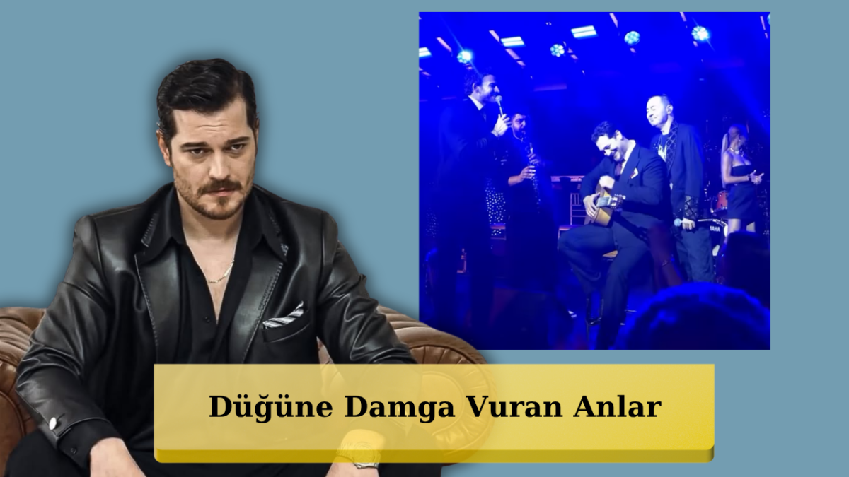 Çağatay Ulusoy Düğünde Gitarı Elini Aldı! Serdar Ortaç ve Mustafa Mert Koç İle Sahneyi Salladı