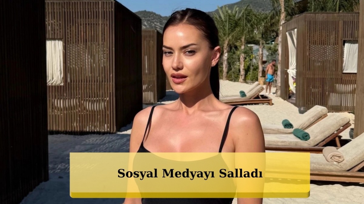 Fahriye Evcen'in Sahilde Verdiği Pozlar Sosyal Medyada Olay Oldu!