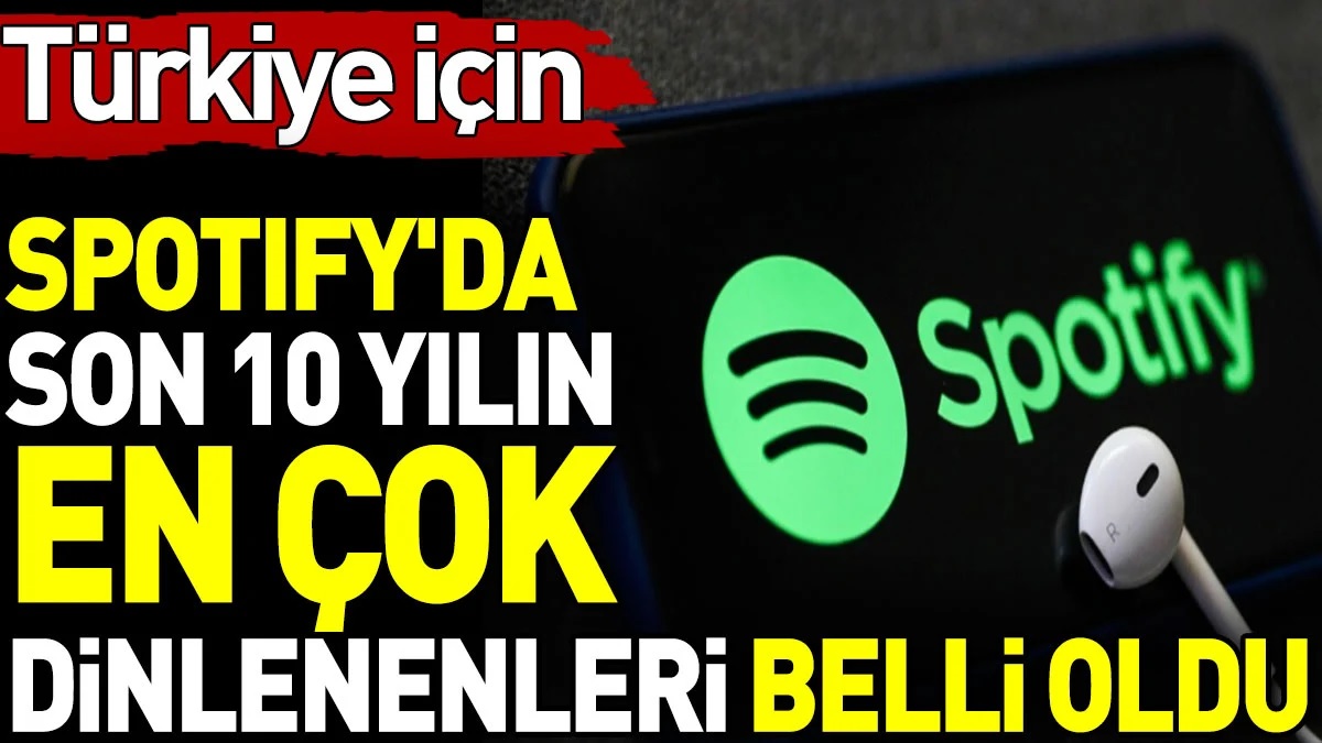  Spotify Türkiye'nin 10. Yılında En Çok Dinlenenler Listesi Açıklandı