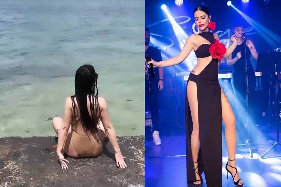 Bir tatil paylaşımı da Simge'den geldi! Ünlü şarkıcının bikinili videosu sosyal medyayı salladı