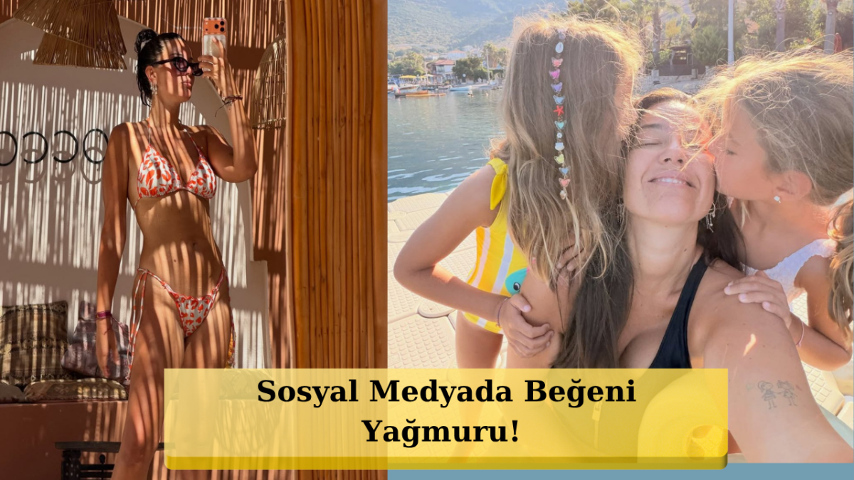 Pelin Akil İkiz Kızları Alin ve Lina İle Tatilde! Görenler 